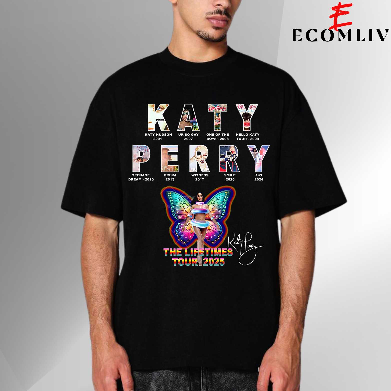 Lifetime Tour 2025 Unisex T Shirt, Katy Perry Pop Concert Tee